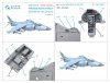 Quinta Studio QDS-48343 Sea Harrier FRS.1 3D-Printed & coloured Interior on decal paper (Kinetic) (Small version) 1/48
